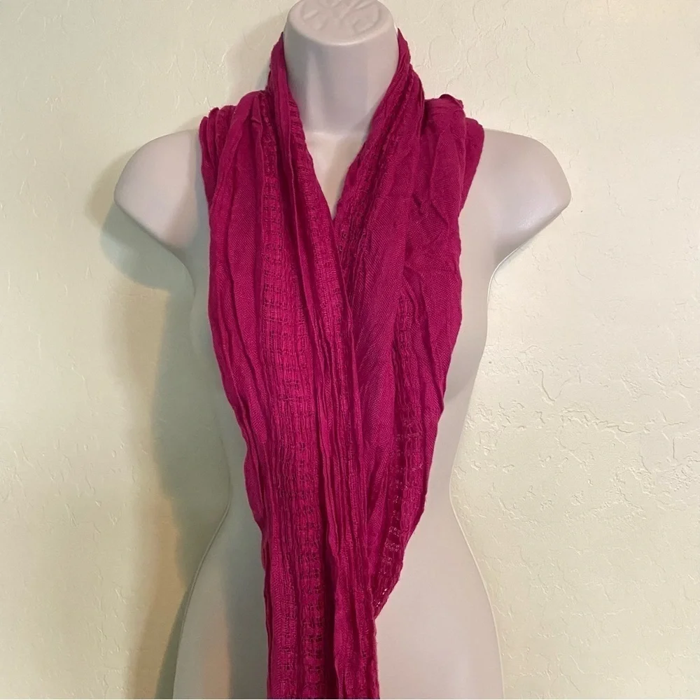 Infinity Circle Fashion Scarf Magenta Pink